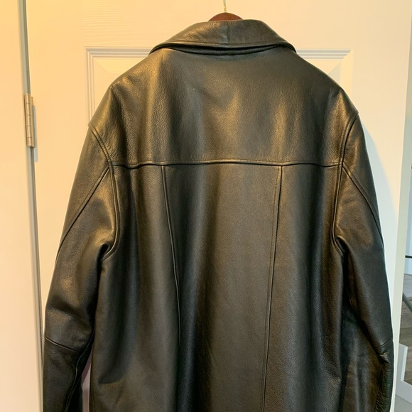 Men’s Black Leather Jacket - Picture 3 of 5